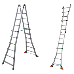 Facal Eurobriko 16 BK 5 A alumiinitikas 12 12 askelmaa 150 kg 570 cm