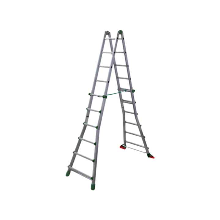 Facal Eurobriko 16 BK/5 A alumiinitikas, 12 + 12 askelmaa, 150 kg, 570 cm