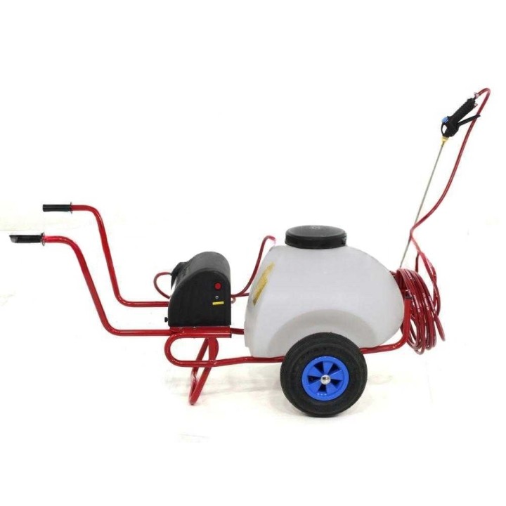 M2017011 sähköinen ruiskuvaunu, 70 l, 12 V, vetokoukulla