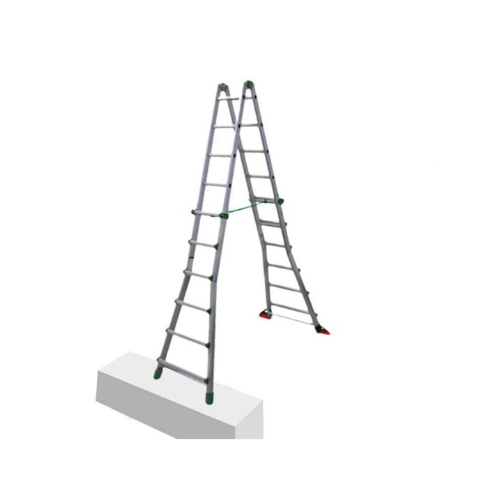 Facal Eurobriko 16 BK/5 A alumiinitikas, 12 + 12 askelmaa, 150 kg, 570 cm