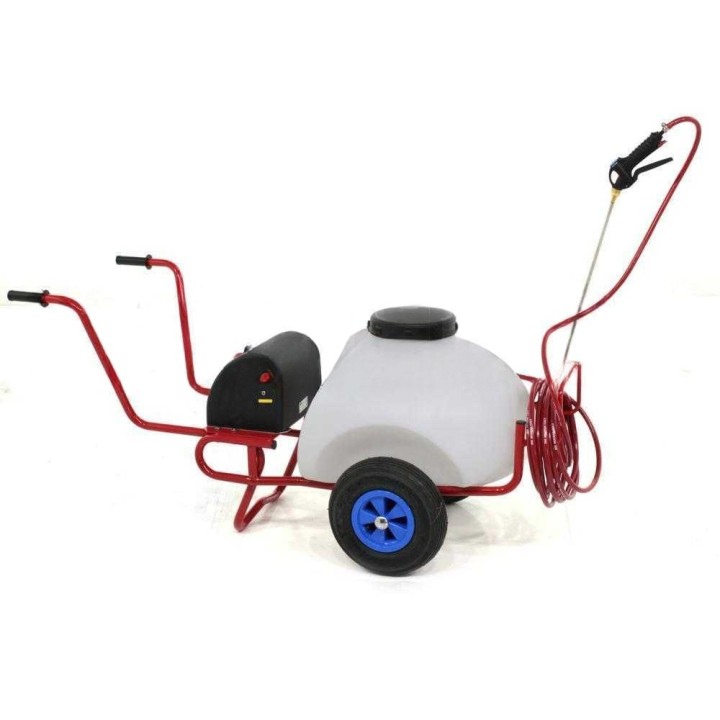 M2017011 sähköinen ruiskuvaunu, 70 l, 12 V, vetokoukulla