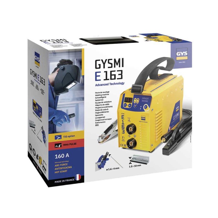 GYS Gysmi E163 hitsausinvertteri, MMA/TIG Lift, 10–160 A, kuljetuslaukku