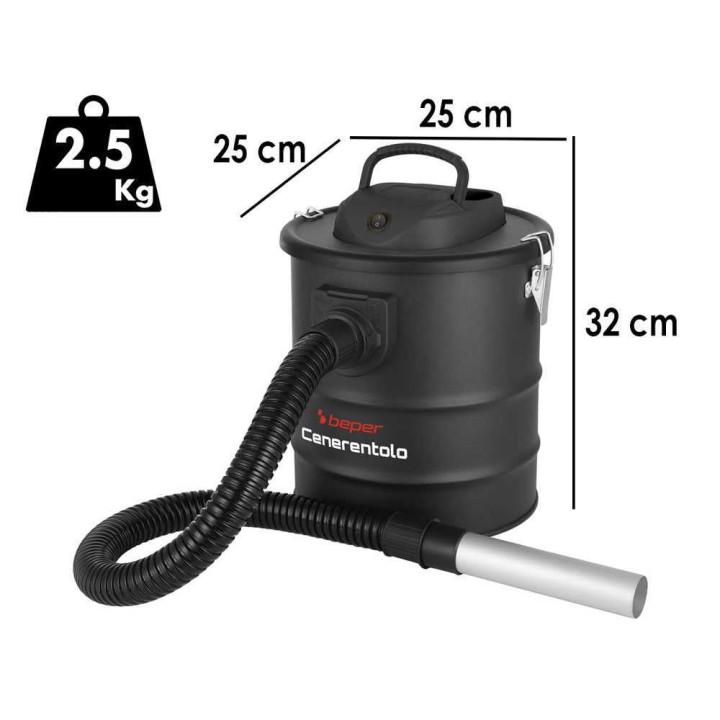 Beper P202ASP250 tuhkaimuri, 15 l, 800 W, puhallustoiminto