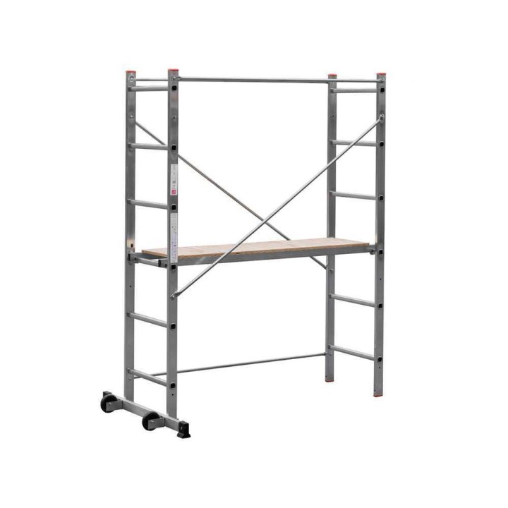 Gierre Easy 100 siirrettävä alumiiniteline, 182 cm, 150 kg ladata