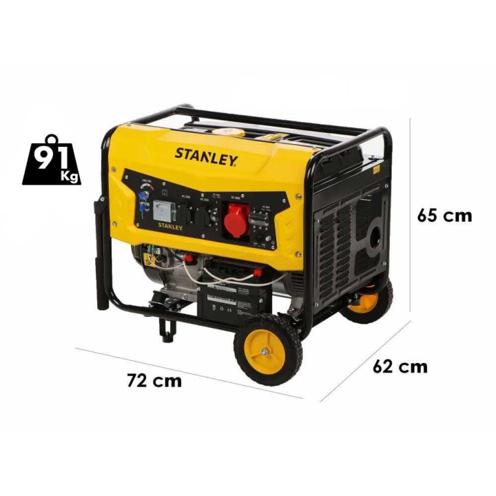 Stanley SG 7500B bensiinikäyttöinen kolmivaihegeneraattori, 7,5 kW, AVR