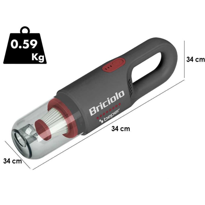 Beper P202ASP401 käsipölynimuri, 7,4 V, 2 Ah, pölylle ja nesteille