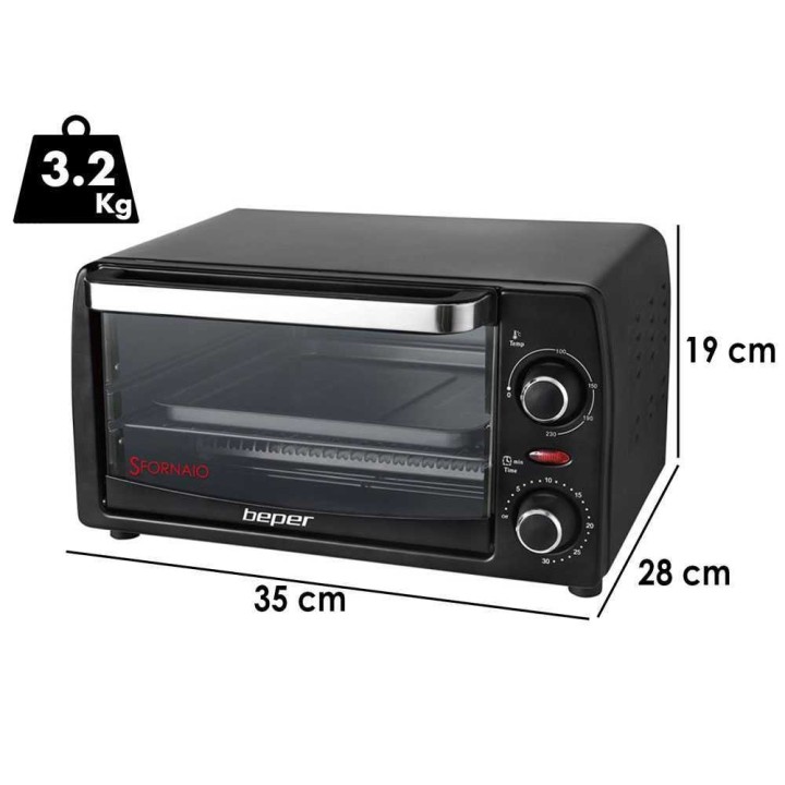 Beper 90882 sähköuuni, 12 l, 1 050 W, 230 V