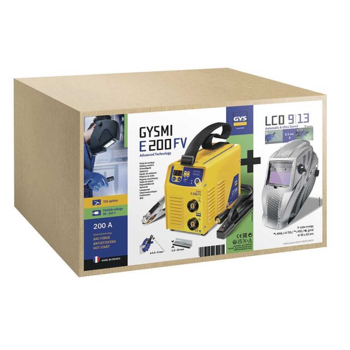 GYS Gysmi E 200 FV invertterihitsauskone, MMA/TIG Lift DC, 10–200 A, hitsausmaski