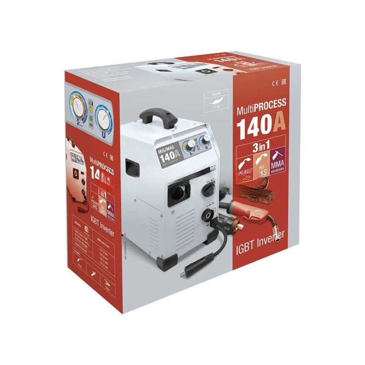 GYS Easymig 140 invertterihitsauslaite, MIG/MAG, NO GAS ja MMA, 30–140 A, 230 V