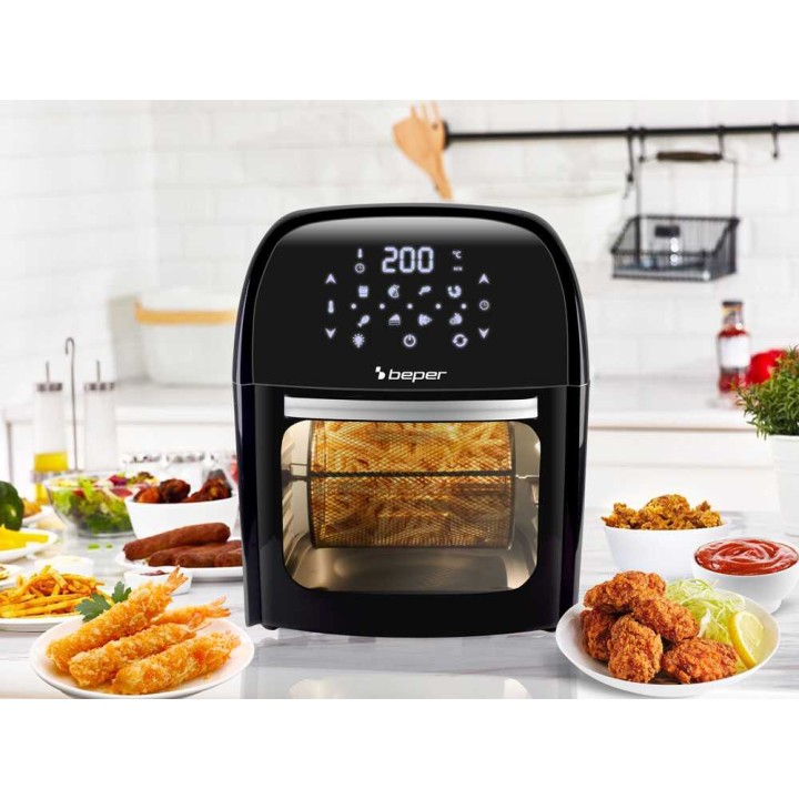 Beper P101FRI012 ilmafriteerauskeitin ja sähköuuni, 12 l, 1 800 W, 230 V