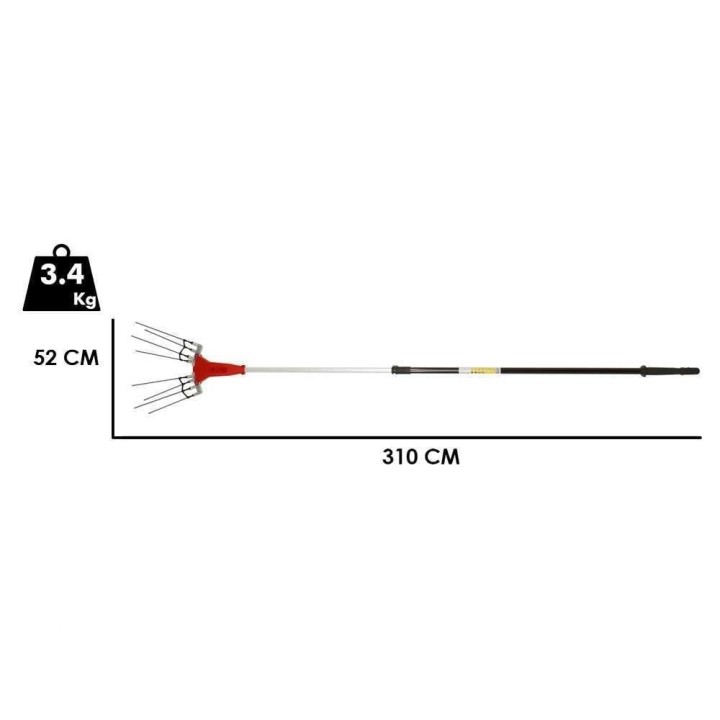 GeoTech Picker 550 Turbo sähköinen oliivinkeruulaite, 500 W, 230–310 cm