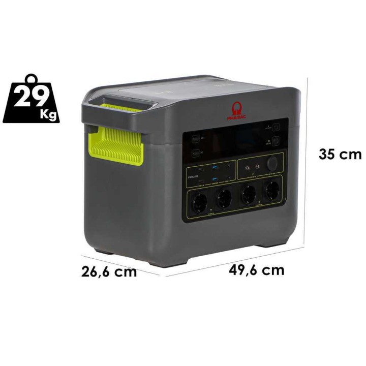 Pramac PWB 2400 kannettava sähköasema, 2 150 Wh, 2,4 kW, 51,2 V