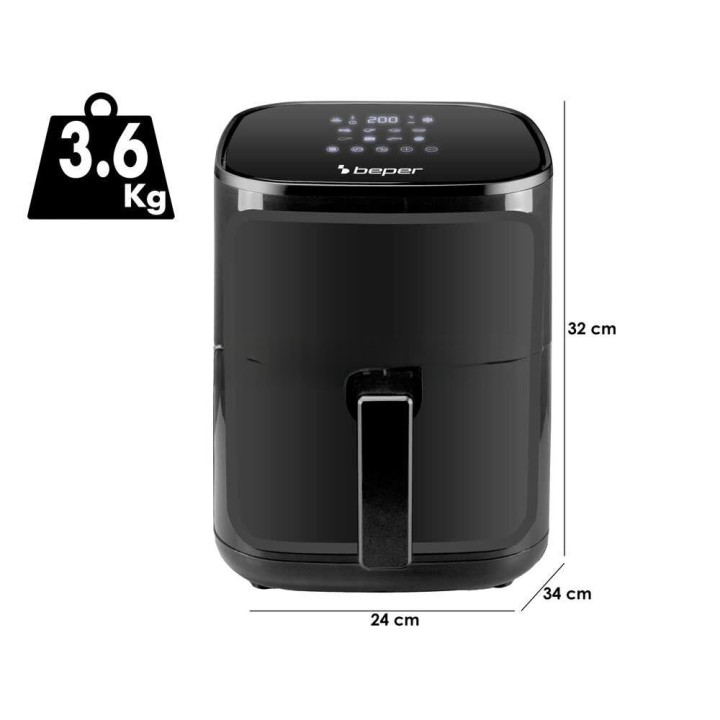Beper P101FRI051 kuumailmakeitin, 5 l, 1 400 W, 80–200 °C