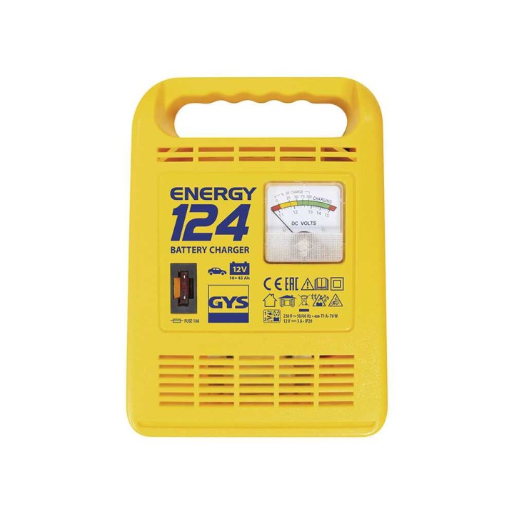 GYS Energy 124 akkulaturi lyijyakuille, 12 V, 10–45 Ah