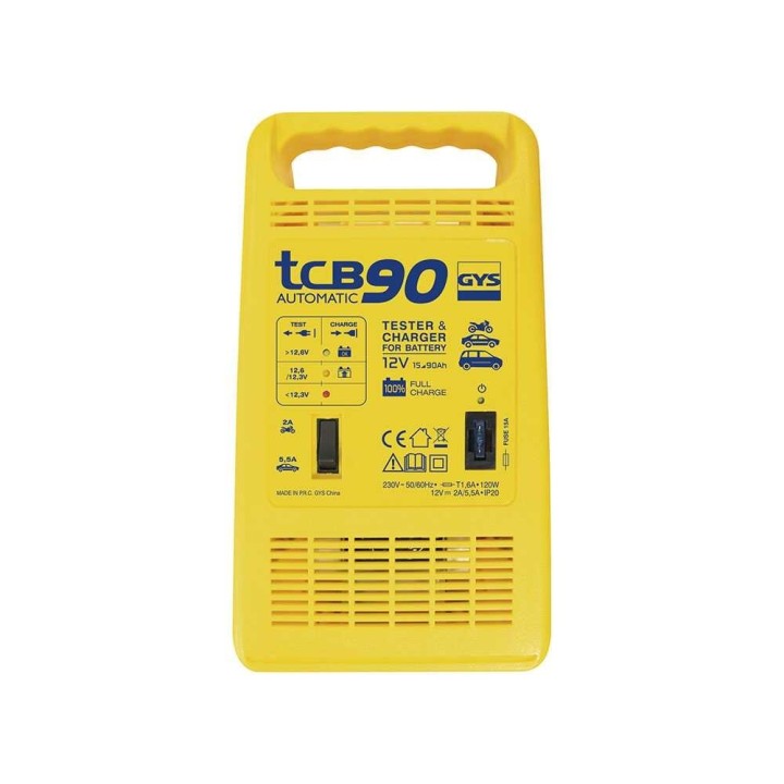 GYS TCB 90 automaattinen akkulaturi, 12 V, 15–90 Ah, 120 W