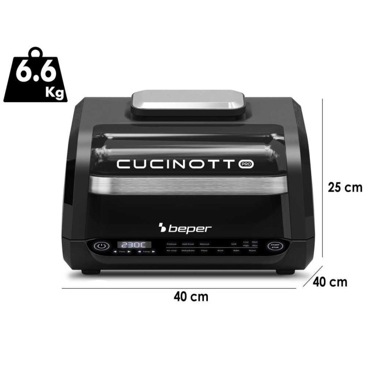 Beper P101FRI081 digitaalinen ilmafriteerauskeitin ja sähköuuni, 1 700 W, 3,5 l