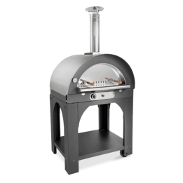 Pulcinella Antracite 80 60 ulkouuni pizzalle kaasu ja puu 4 pizzaa