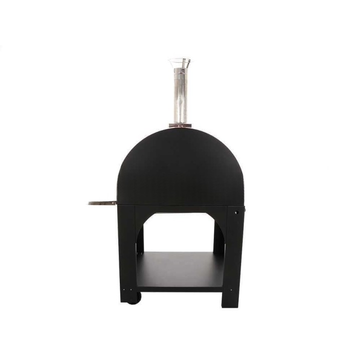 Pulcinella Antracite 80 × 60 ulkouuni pizzalle, kaasu ja puu, 4 pizzaa