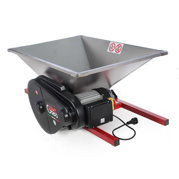 PMI.18 sähköinen rypäleiden murskain, ruostumaton teräs, 1 HP, 1 500 kg/h
