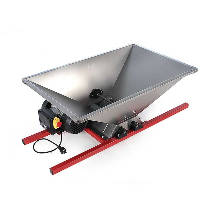 PMI.18 sähköinen rypäleiden murskain, ruostumaton teräs, 1 HP, 1 500 kg/h