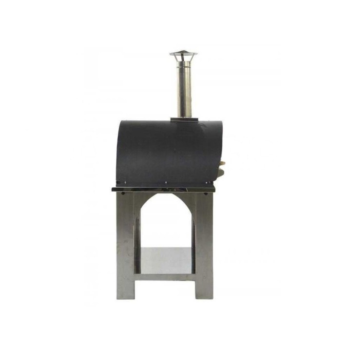 Cibus INOX 80 × 60 puulämmitteinen pizzauuni ulkokäyttöön, 4 pizzaa