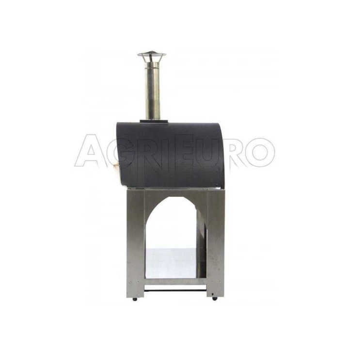 Cibus INOX 80 × 60 puulämmitteinen pizzauuni ulkokäyttöön, 4 pizzaa