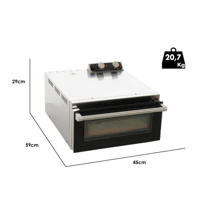 Macte Ovens Voyager Twin sähköinen pizza-uuni, 2 975 W, 500 °C