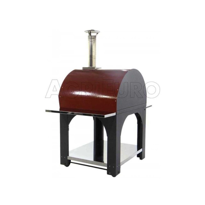 Cibus Red 100x80 puulämmitteinen pizzauuni, 5 pizzaa, punainen