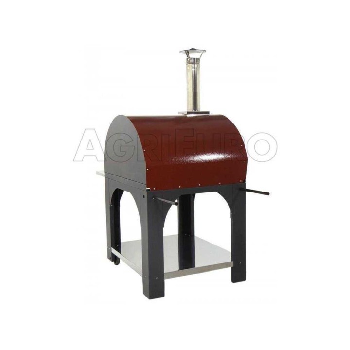Cibus Red 100x80 puulämmitteinen pizzauuni, 5 pizzaa, punainen