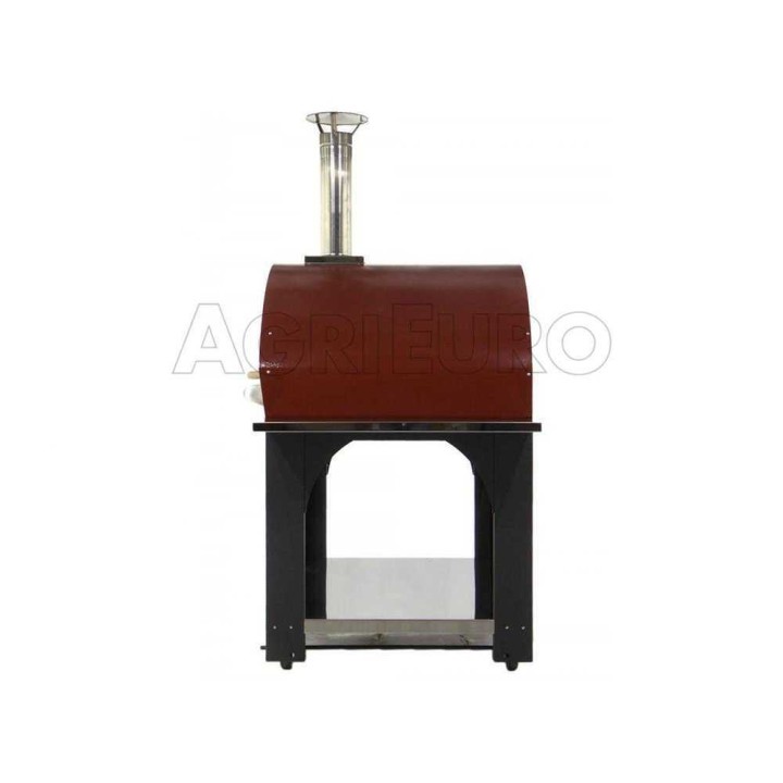 Cibus Red 100x80 puulämmitteinen pizzauuni, 5 pizzaa, punainen