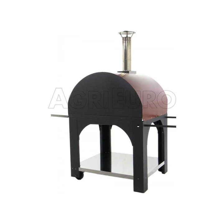 Cibus Red 100x80 puulämmitteinen pizzauuni, 5 pizzaa, punainen