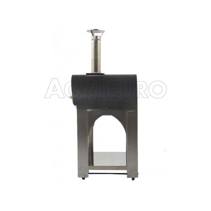 Cibus Inox 60x60 puulämmitteinen pizzauuni, 2 pizzaa, ruostumaton teräs