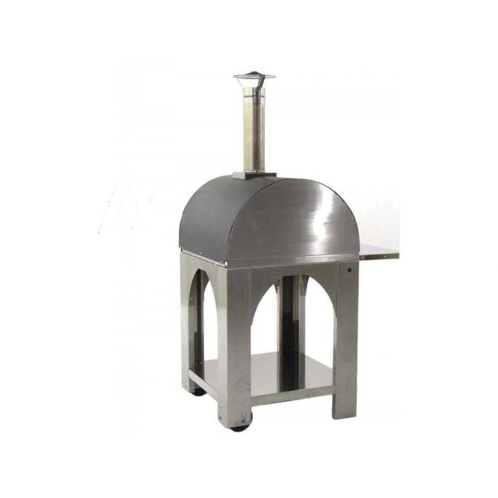 Cibus Inox 60x60 puulämmitteinen pizzauuni, 2 pizzaa, ruostumaton teräs