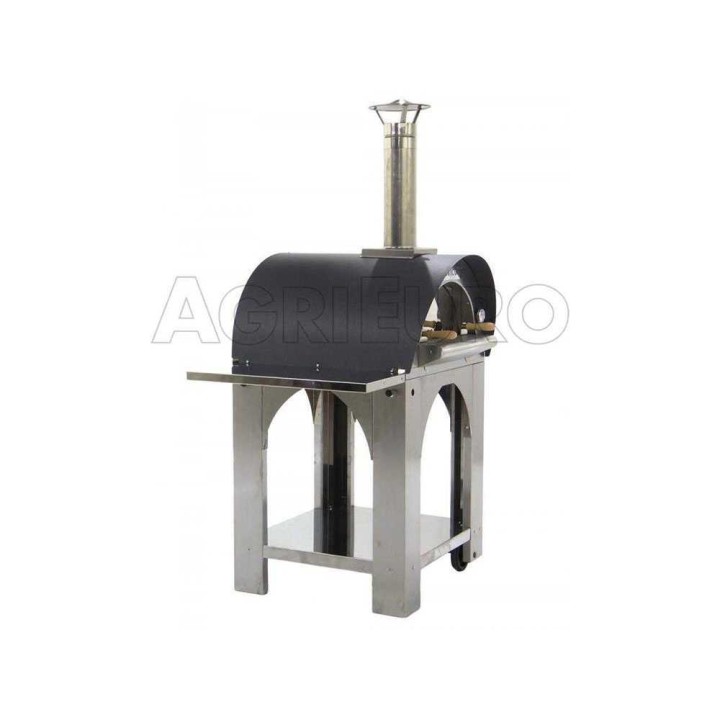 Cibus Inox 60x60 puulämmitteinen pizzauuni, 2 pizzaa, ruostumaton teräs
