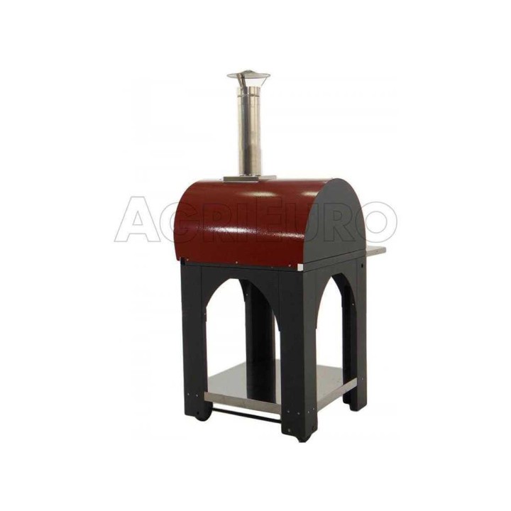 Cibus Red 60 × 60 puulämmitteinen pizzauuni ulkokäyttöön, 2 pizzaa