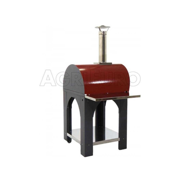 Cibus Red 60 × 60 puulämmitteinen pizzauuni ulkokäyttöön, 2 pizzaa