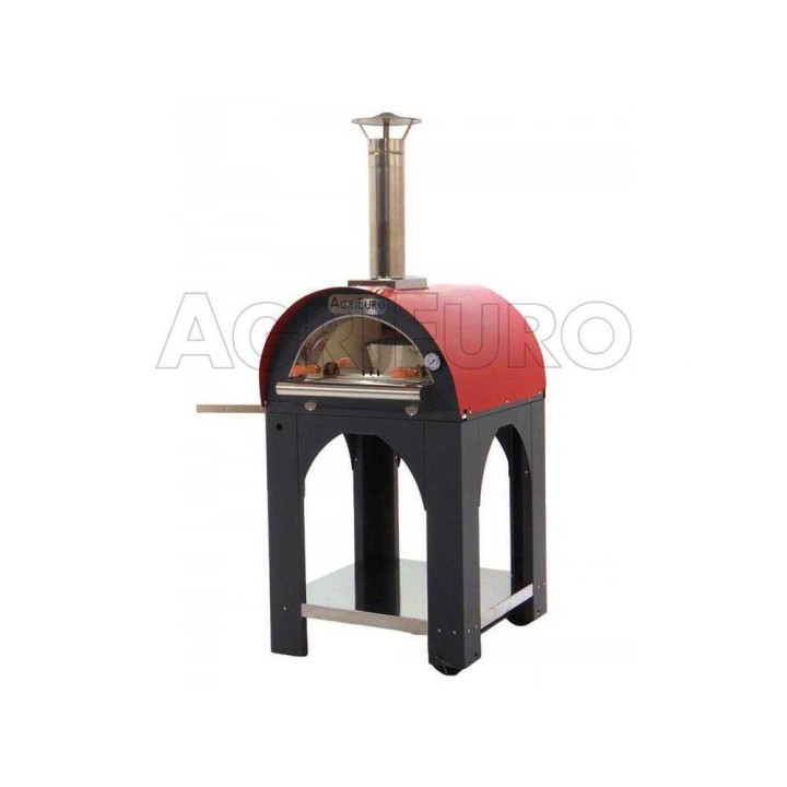 Cibus Red 60 × 60 puulämmitteinen pizzauuni ulkokäyttöön, 2 pizzaa