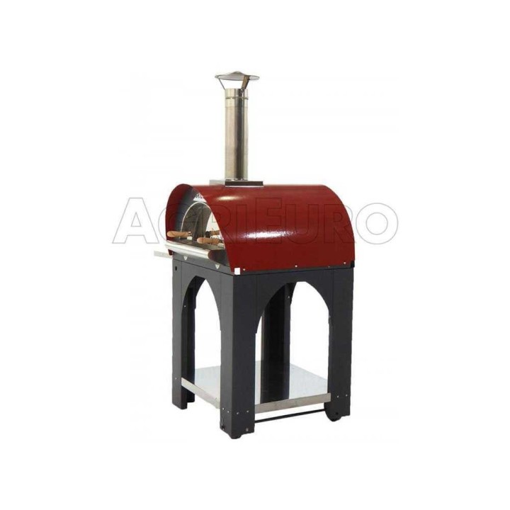 Cibus Red 60 × 60 puulämmitteinen pizzauuni ulkokäyttöön, 2 pizzaa