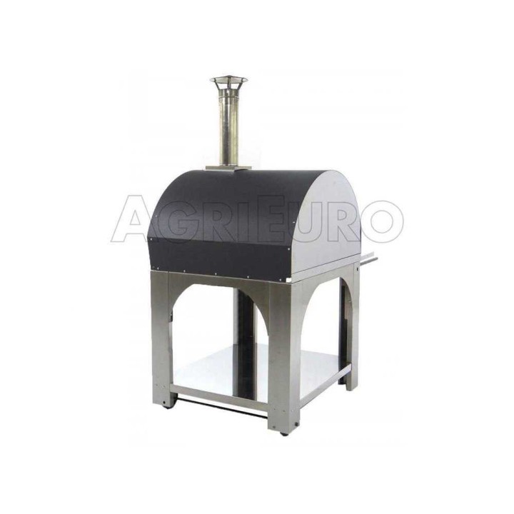 Cibus INOX 100 × 80 puulämmitteinen pizzauuni, 5 pizzaa, ruostumaton teräs