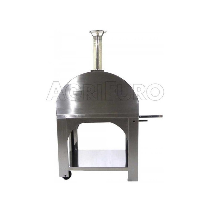 Cibus INOX 100 × 80 puulämmitteinen pizzauuni, 5 pizzaa, ruostumaton teräs