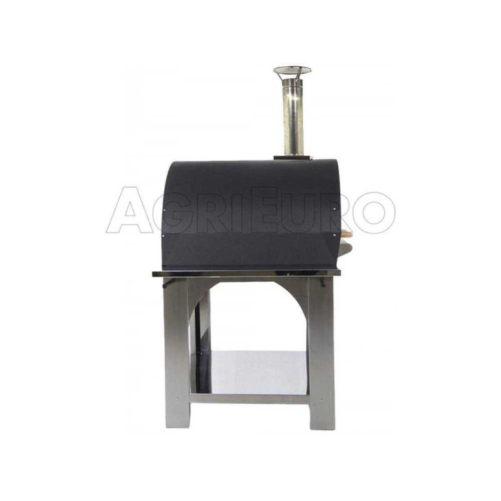 Cibus INOX 100 × 80 puulämmitteinen pizzauuni, 5 pizzaa, ruostumaton teräs