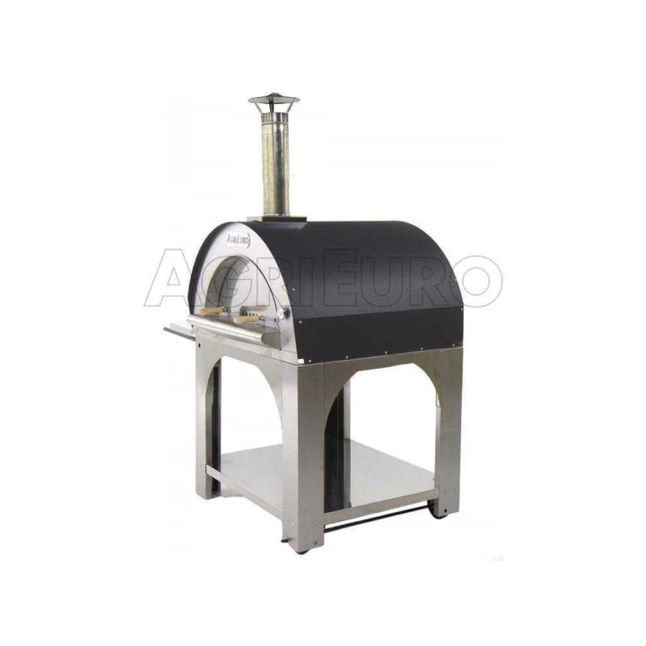 Cibus INOX 100 × 80 puulämmitteinen pizzauuni, 5 pizzaa, ruostumaton teräs