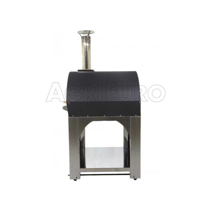 Cibus INOX 100 × 80 puulämmitteinen pizzauuni, 5 pizzaa, ruostumaton teräs