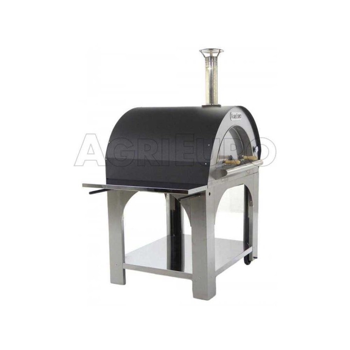 Cibus INOX 100 × 80 puulämmitteinen pizzauuni, 5 pizzaa, ruostumaton teräs