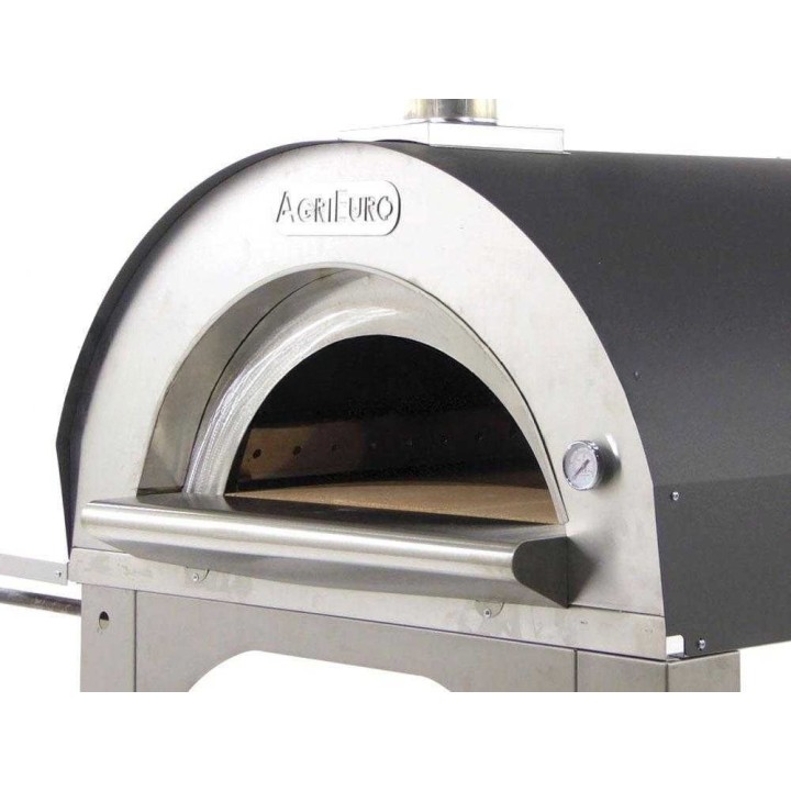Cibus INOX 100 × 80 puulämmitteinen pizzauuni, 5 pizzaa, ruostumaton teräs