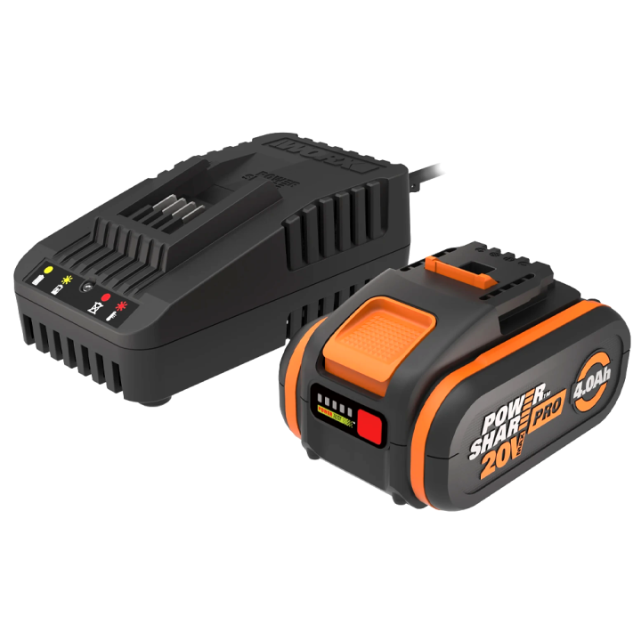 Worx WA3614 PowerShare Pro akku ja pikalaturi 20 V 4 0 Ah 2 A