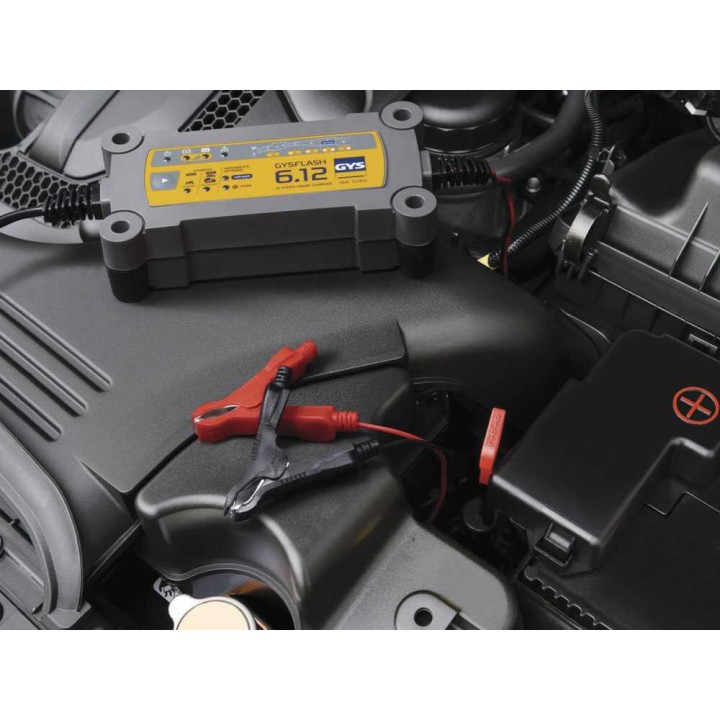 GYS Flash 6.12 automaattinen akkulaturi ja ylläpitolaturi, 12 V, 6 A