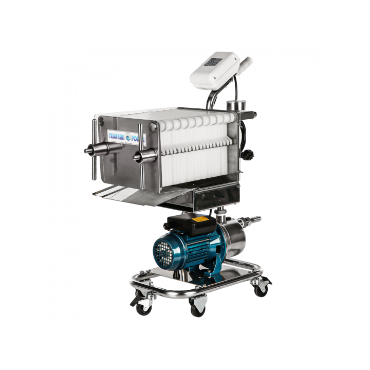 Tellarini CrystalPro Plus 20 viinin levysuodatin 0 5 HP ruostumaton teräs