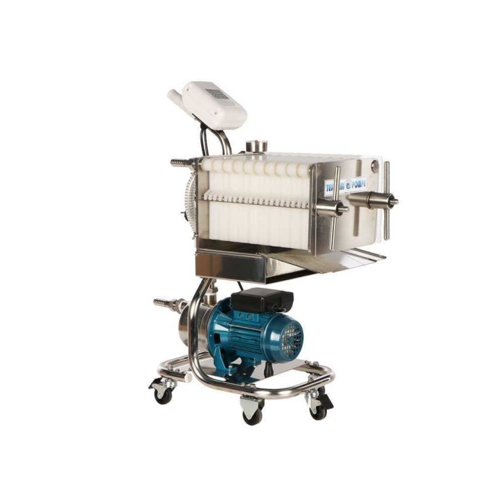 Tellarini CrystalPro Plus 20 viinin levysuodatin, 0,5 HP, ruostumaton teräs