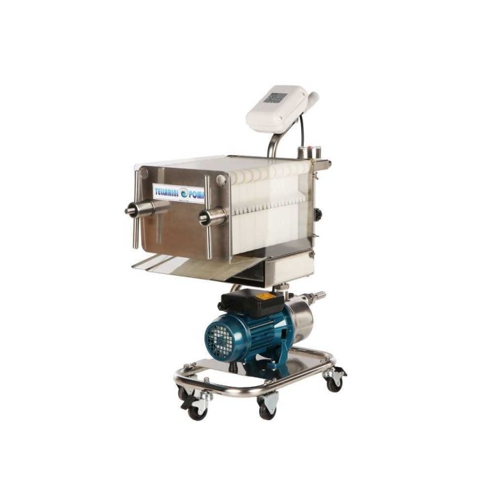 Tellarini CrystalPro Plus 20 viinin levysuodatin, 0,5 HP, ruostumaton teräs